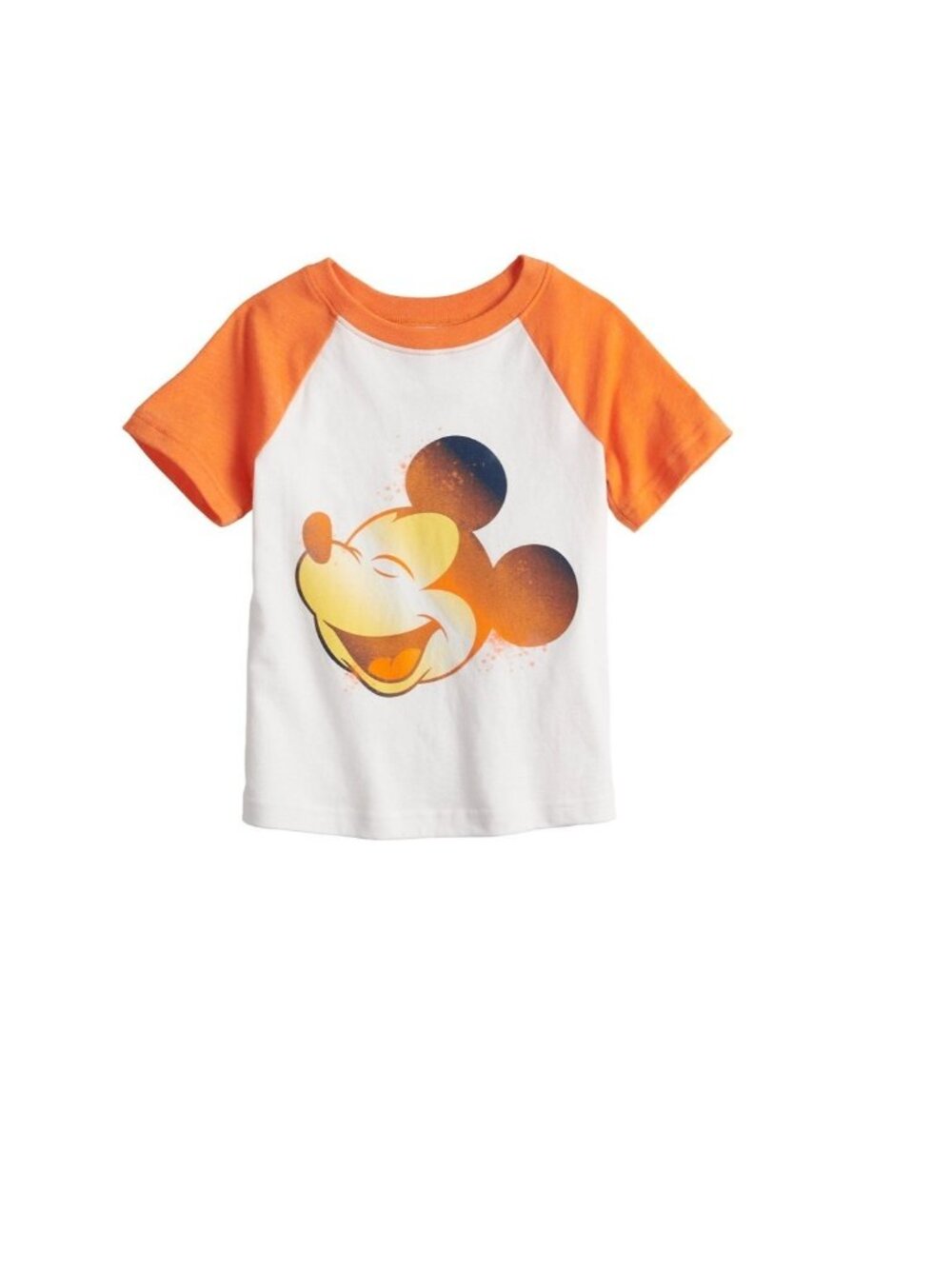 Disney x Jumping Beans Orange White Mickey Mouse Short Sleeve Tee Size 18M